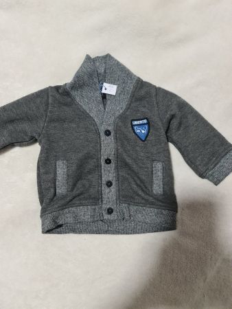 Veste à boutons grise taille 80cm