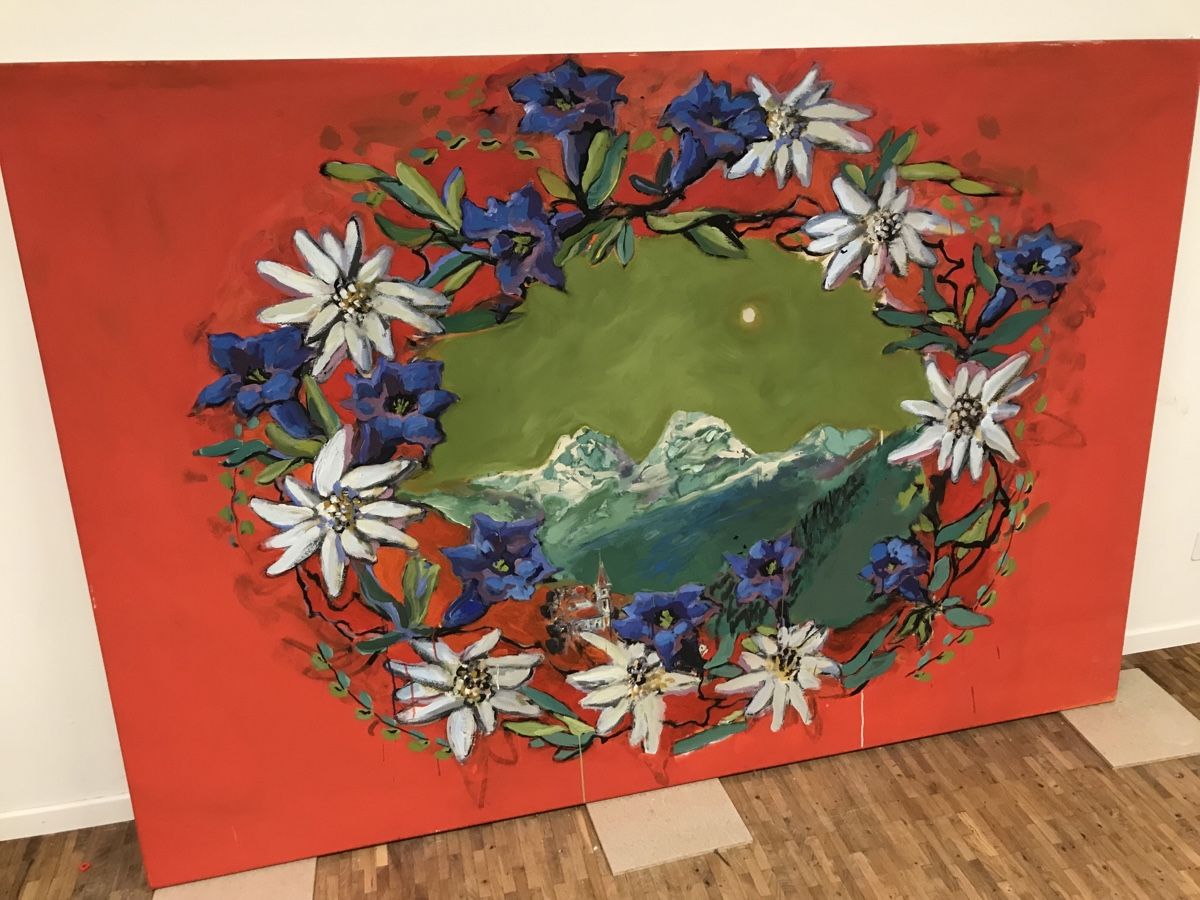 Tableaux: Riesiges Ölgemälde anonym – D'occasion à Wolfhalden par SecondAntique 1