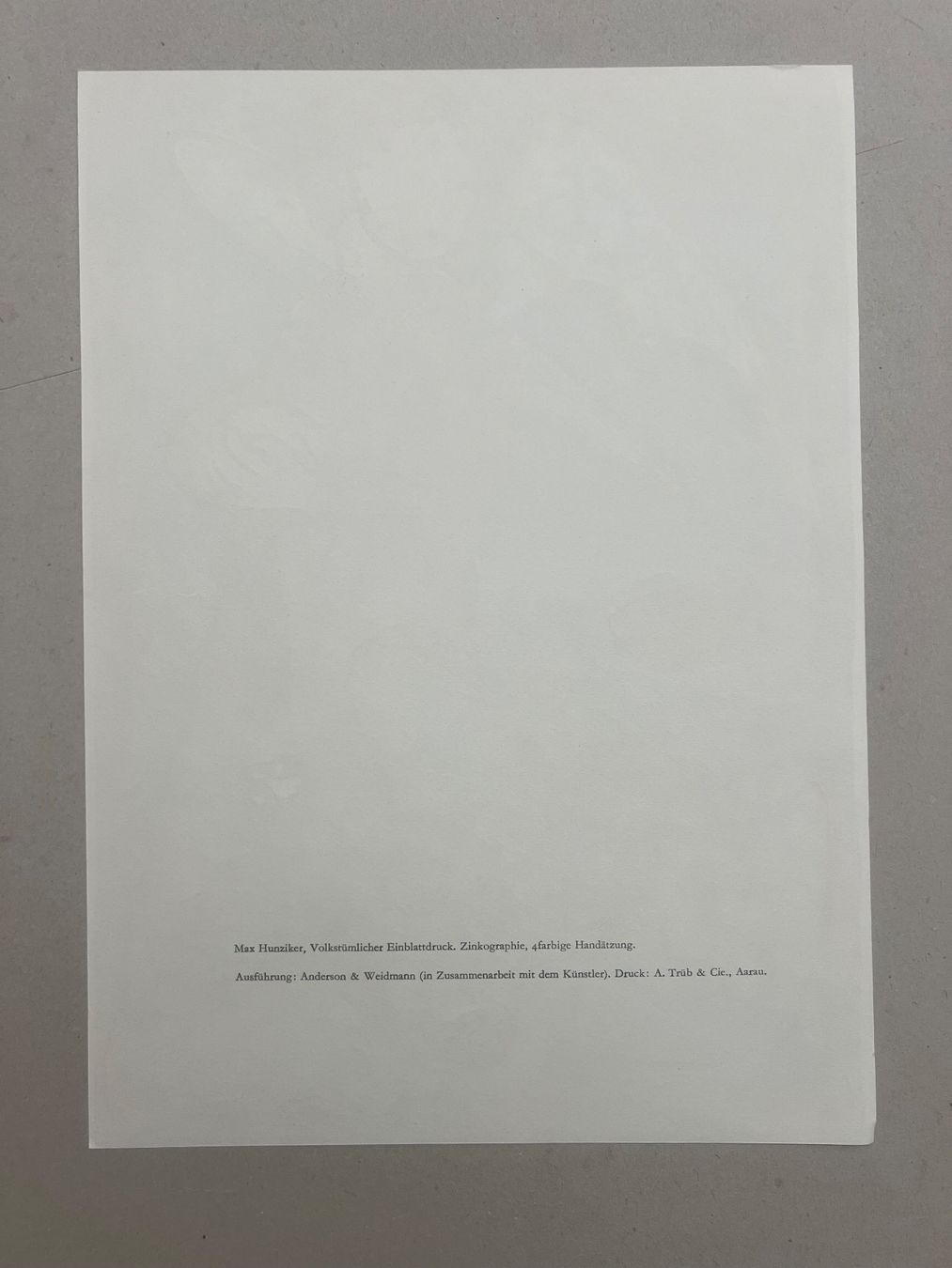 Grafiken & Lithographien: Max Hunziker – Gebraucht aus Rain von Pic-Ass 2