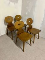Vintage Holz Stühle Bandixen, Stabelle, Dietiker