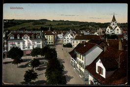 AK Weinfelden, Teilansicht mit Kirche und Umgebung