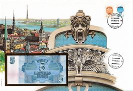 Grosser Banknotenbrief  Lettland 1992
