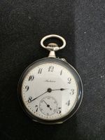 Taschenuhr Meduna silberfarben mit Gravur gebraucht