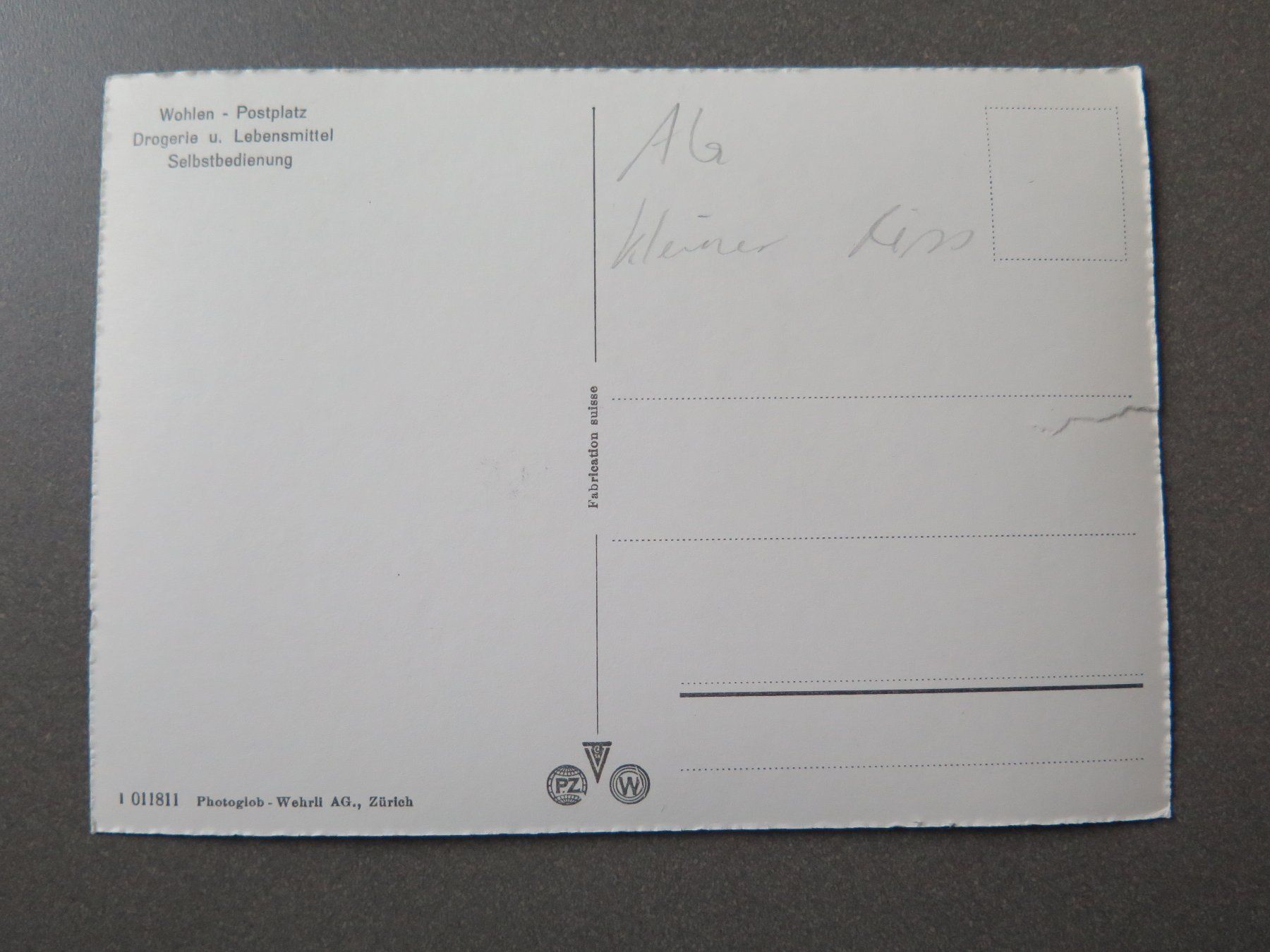 Ansichtskarten: WOHLEN - POSTPLATZ - DROGERIE – Gebraucht aus Wittenbach von lipasal 1