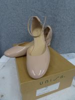 BRAND NEW UNISA LACK LEATHER SLING-BACKS ROSE NUDE GR 40