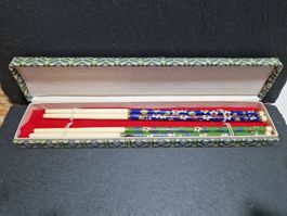 2 Paare Vintage Cloisonné Essstäbchen