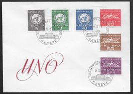 1955 illust. FDC ONU Nr. 22-27 sehr schön selten Top ab 1.-