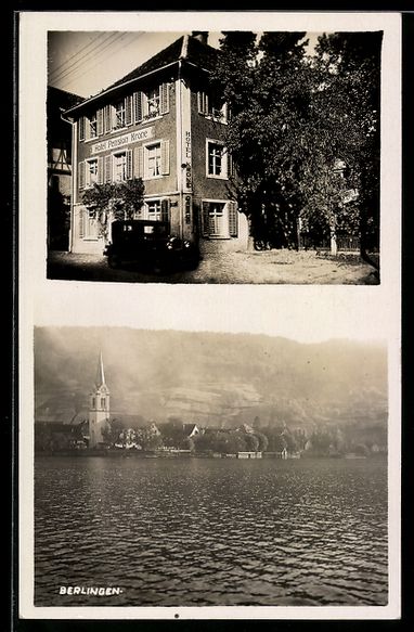 Cartes postales: Berlingen, Hotel Pension Krone und Total – D'occasion à Berlin par bartko-reher