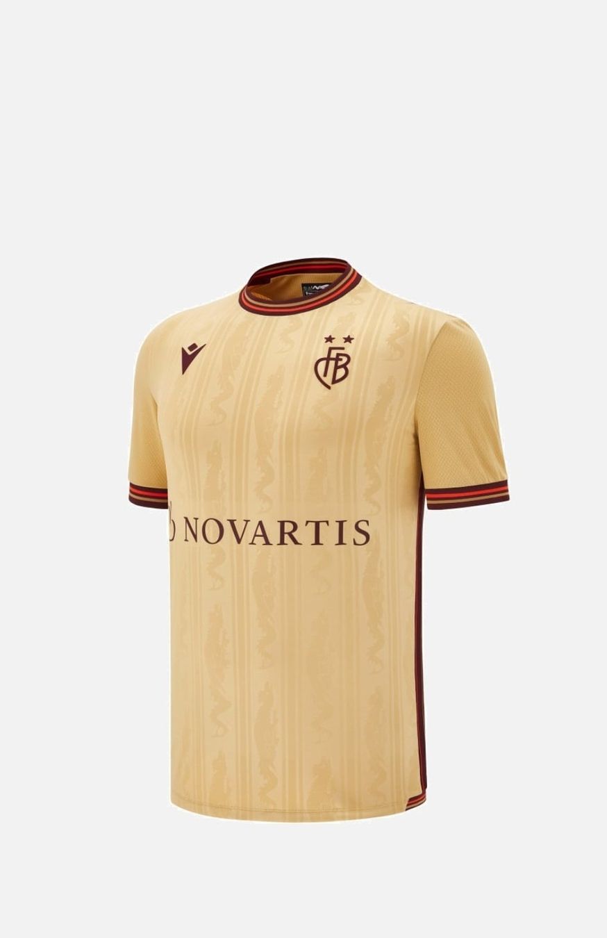 Leibchen & Hosen: FC Basel 4. Trikot Gold – Neu und originalverpackt aus Schwanden b. Brienz von