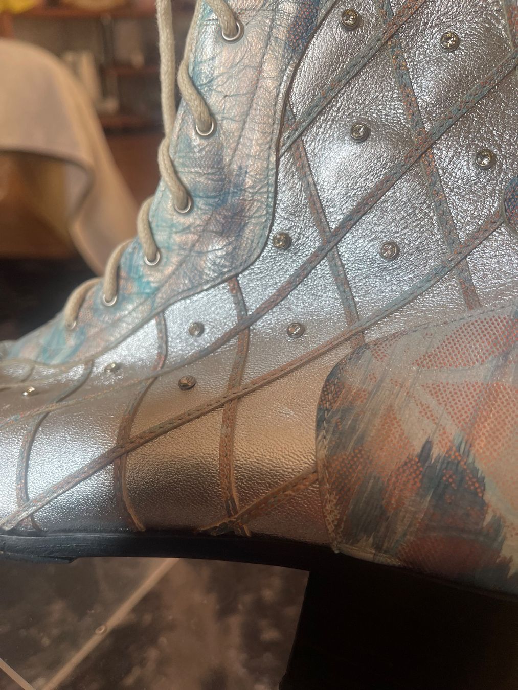 Damenschuhe: Vintage Leder Stiefel mit steine – Neu (gemäss Beschreibung) aus Hinterkappelen von simona67 6