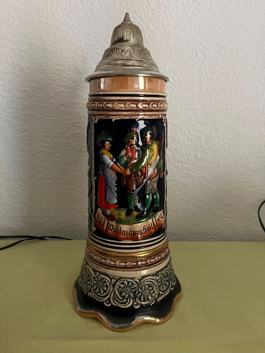 Bicchieri: Bierkrug mit Zinndeckel – Nuovo (secondo la descrizione) da Rheineck venduto da CoGer 1