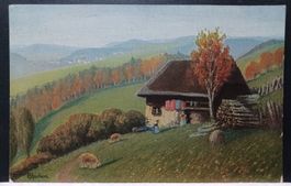 Wo, Herbstzeit, Berge und Hütte, 1919