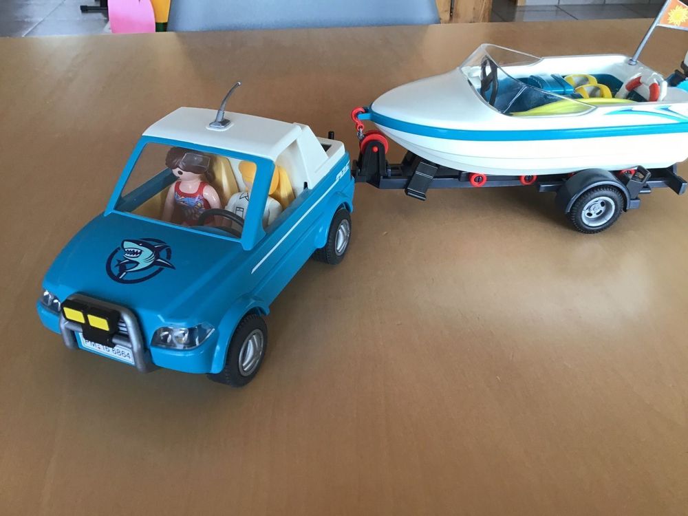 Playmobil Jeep mit Bootsanhänger Kaufen auf Ricardo