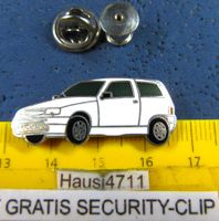 LANCIA Y10 AUTO PIN ENAMEL WEISS MIT SECURITY-CLIP