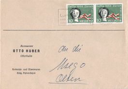 alter Firmenbrief HUBER eidg. Pulverdepot OBERKULM