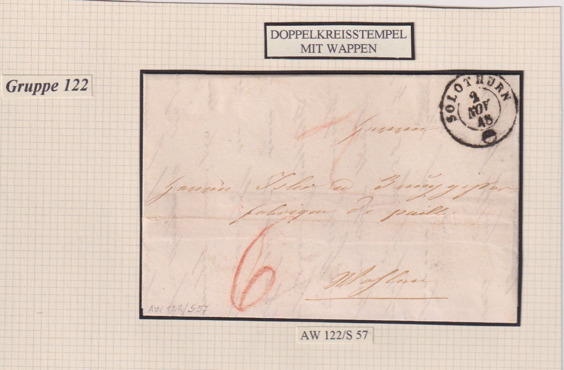 Tous les timbres: SOLOTHURN Vorphila- Brief !! – D'occasion à Bibern SH par hei_7hwj