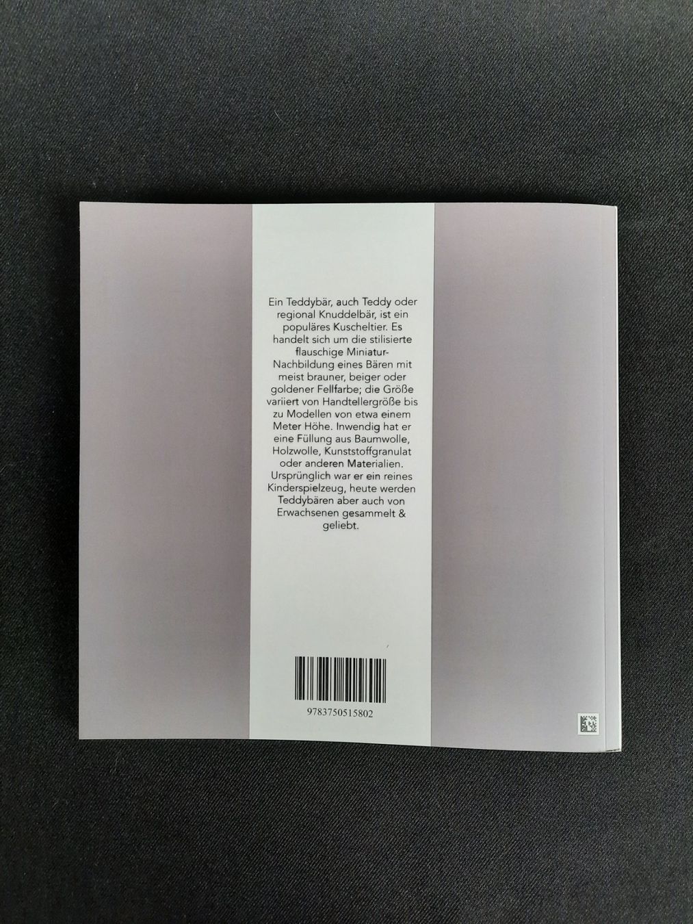 Libri: Ein Fotobuch "Der Teddybär" – Nuovo (secondo la descrizione) da Beinwil am See venduto da Restwert_Beinwil 2