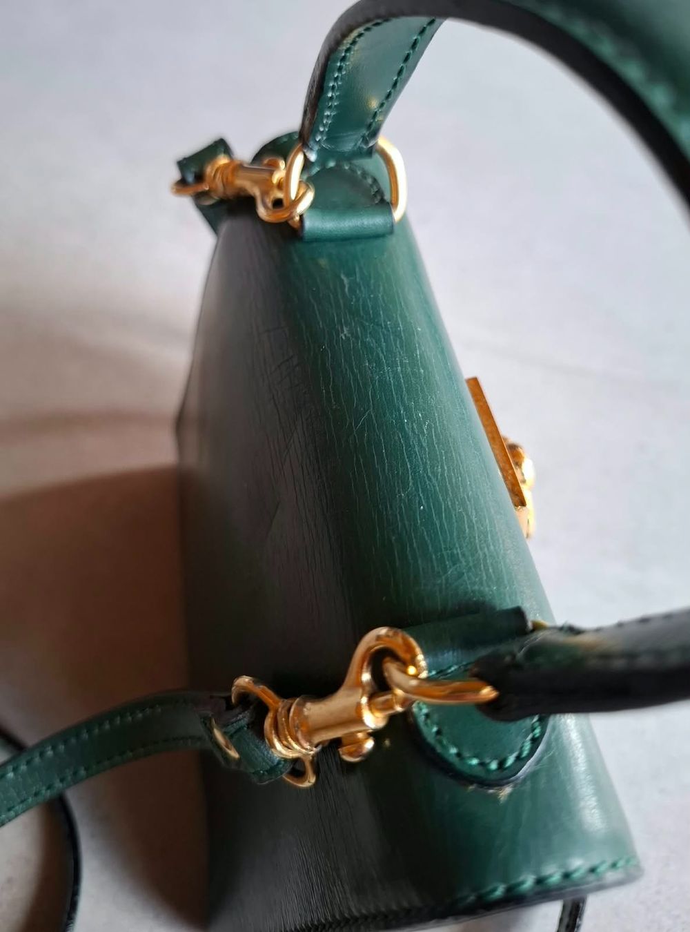 Celine Taschen für Damen: Celine Kelly Mini dark green – Gebraucht aus Zug von Katenths 1