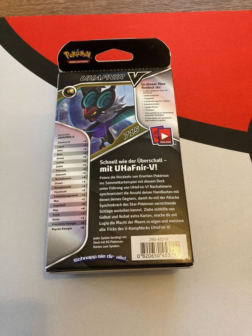 Cartoline: Pokemonkarten V-Kampf Deck Uhafnir DE – Usato da Küssnacht am Rigi venduto da Ebikoner 3