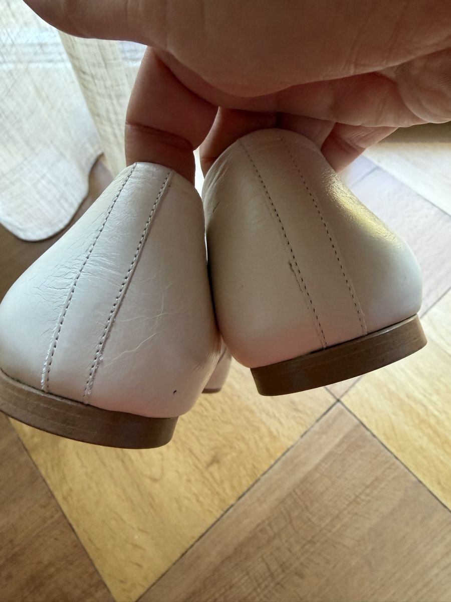 Jonak Chaussures femmes: Ballerines JONAK cuir blanc   – D'occasion à genève par Valou10 5
