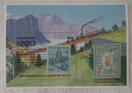 DOMINICA  Bögli abgebildet Rigi-Bahn und Hotelmarke   ungest