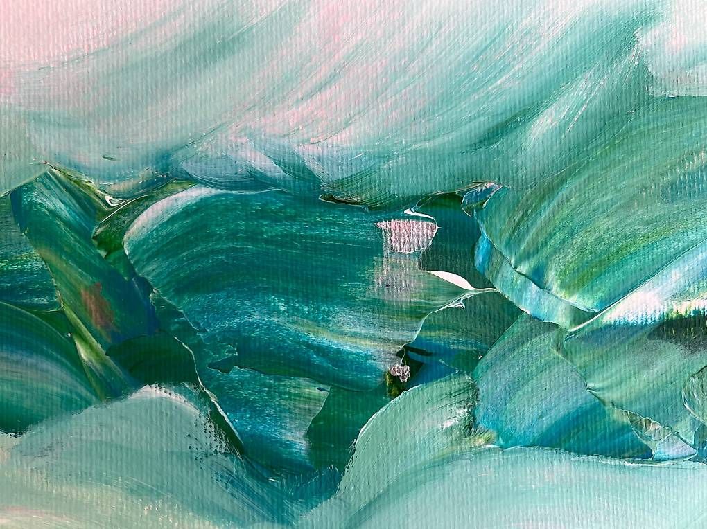 Dipinti: Acrylbild 20x60cm blaugrün – Nuovo e nell'imballaggio originale da Urdorf venduto da manuela4 2