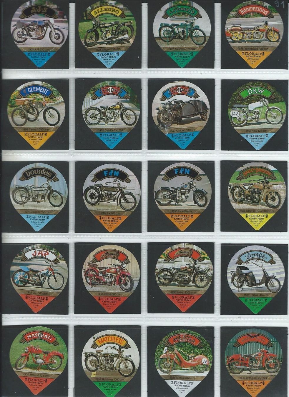 Coperchi dei cremini per caffè: KRD Motorräder 1991  51 – Usato da Hochdorf venduto da Teger02