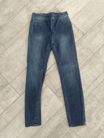 Mädchen Jeggings blau Gr. 128 elastischer Bund 🦋