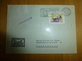 1958 Werbemarke,Purpurfarbe Strich durch dem Marke