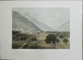 Martigny Original grosse Tonlitho  von Ciceri 1861