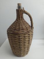 Vintage Korbflasche / Weinflasche mit Korb - Deko 40 cm