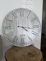 Dekorative Landhaus-Wanduhr Shabby Chic 60cm