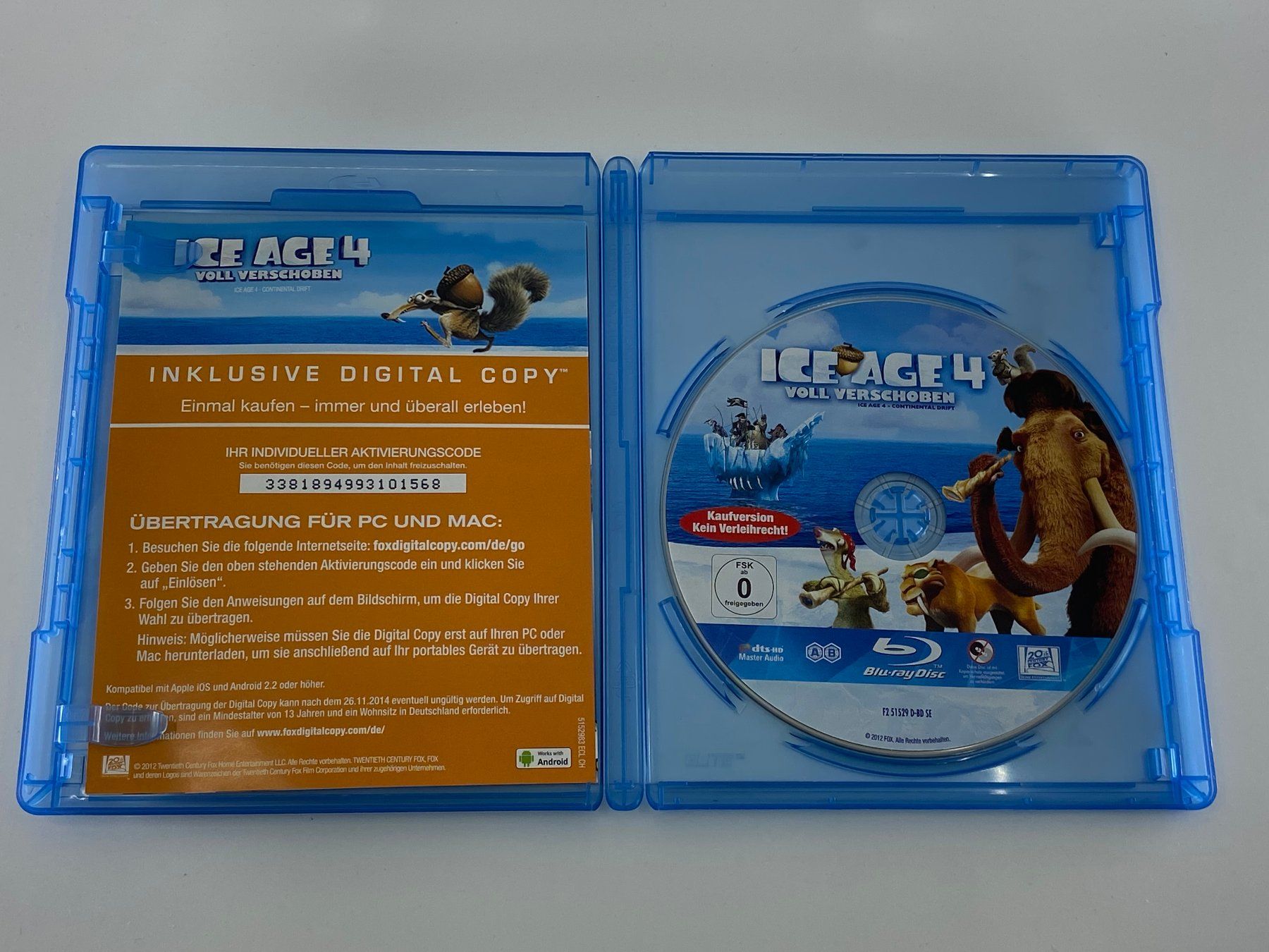 Tutti i DVDs: DVD -  Ice Age 4 - Voll verschoben - Blue-Ray – Usato da Langwiesen venduto da Restposten-24 1