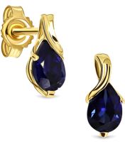 Ohrringe Gold Saphir beträgt 1.1 Ct.