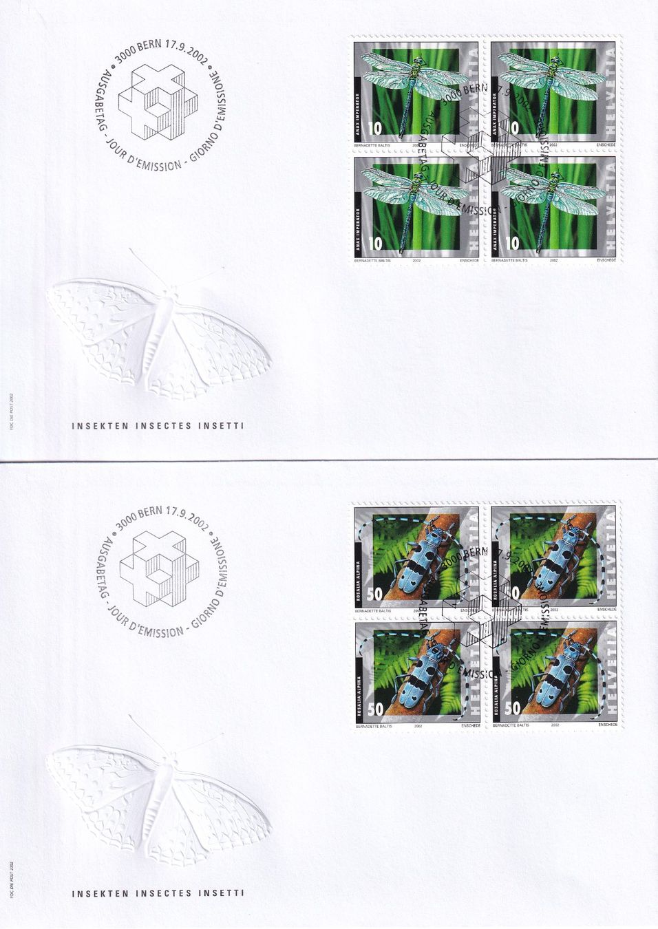 Tutti i francobolli: Lot 6 Briefe FDC 4er Block  4x 2002 + 1x 2008 – Usato da Rossa venduto da becky05 1