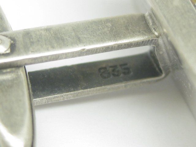 Gemelli: Vintage Manschettenknöpfe Silber 835 Perlmutt – Usato da Ermatingen venduto da Decovin 6