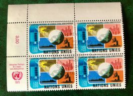 4 er Block Nations Unies gestempelt  ﻿Siehe Original Fotos. 