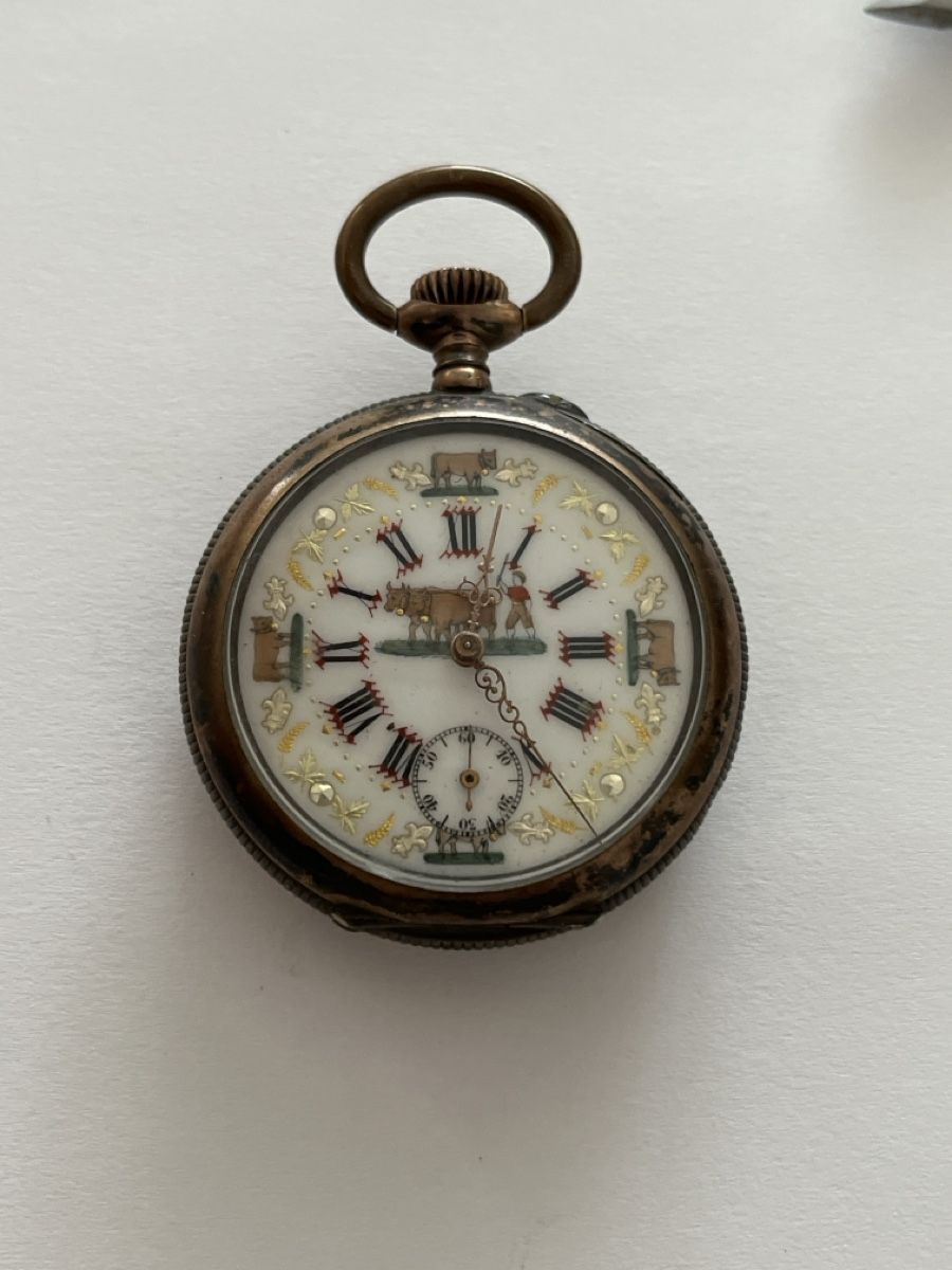 Orologi: Antike Taschenuhr 0,800 Silber  – Usato da Rheineck venduto da UhrenReinhardt