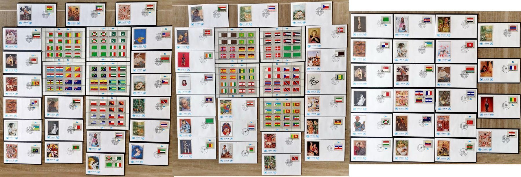 Tutti i francobolli: UNICEF Flag series collection # lot 5 – Usato da Carouge GE venduto da nat_fc8l