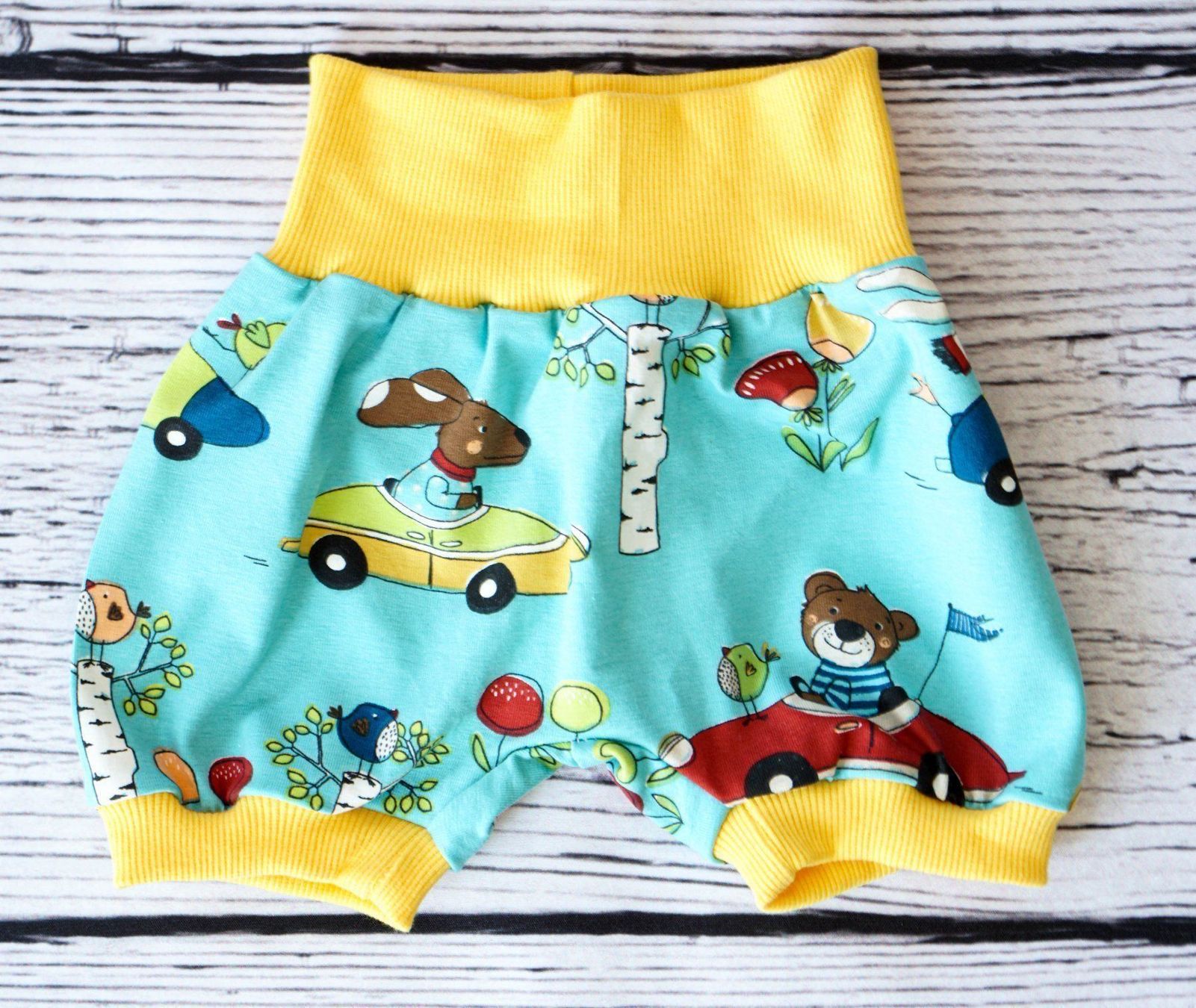 Pantaloni: Kurze Pumphose mit Tieren 68/74 - NEU – Nuovo e nell'imballaggio originale da Zürich venduto da sambaum
