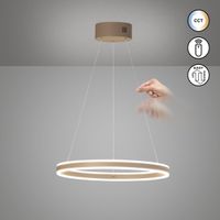 LED Pendelleuchte, Greige, CCT, 60 cm Ø