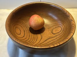 Schöne Holzschale, ideal für Früchte Durchmesser 22,5 cm