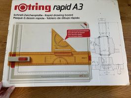 Rotring rapid A3 Schnell-Zeichenplatte mit Zubehör neuwertig