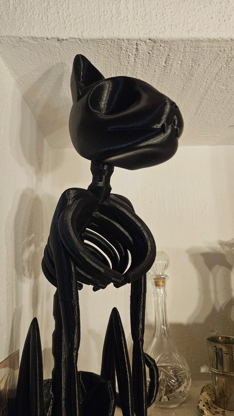 Statuette: Déco Halloween : Chat squelette noir, impression 3D! – Usato da Biel/Bienne venduto da Sylv_1T1 4