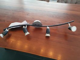 Designer Deckenlampe 5-flammig Schwarz-Silber drehbar