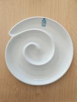 Porzellan Servierplatte Schneckenform