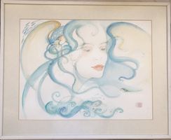 Original Aquarell „Traum-Bilder“ von Maria Lahr (2002)