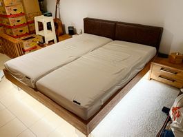 Bettgarnitur Pfister/Hasena – Bett + 2 Nachttische + Bank