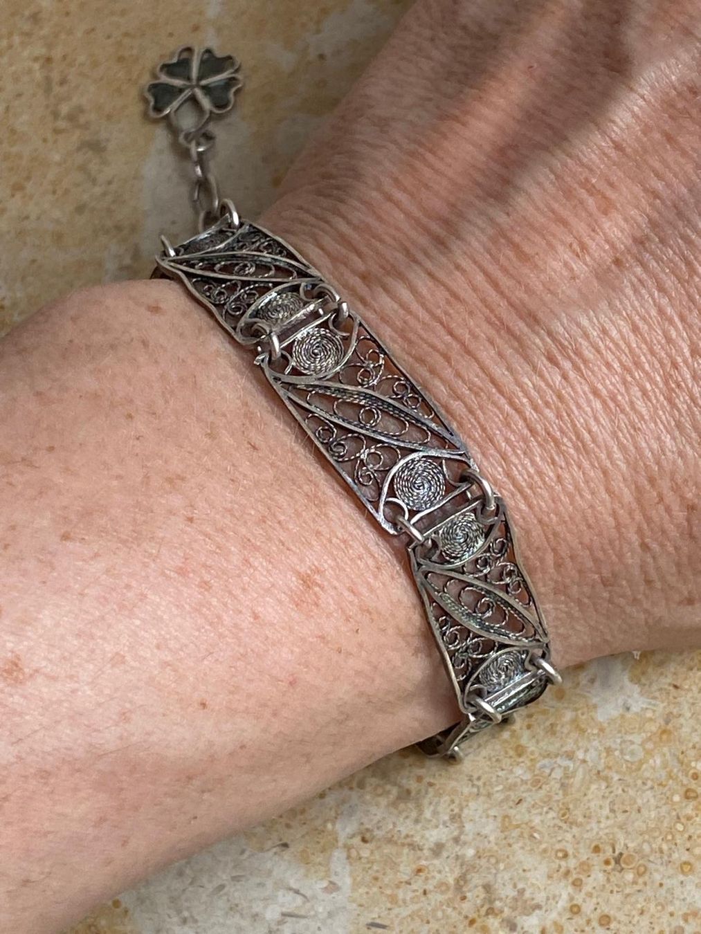Bracciali & Braccialetti: Vintage Kette, Silber Double, Trachtenarmband – Usato da Dittingen venduto da Bijoubelle