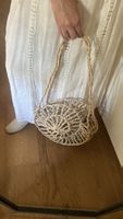 Borsa in rafia fatta a mano, borsa estiva in stile boho, con